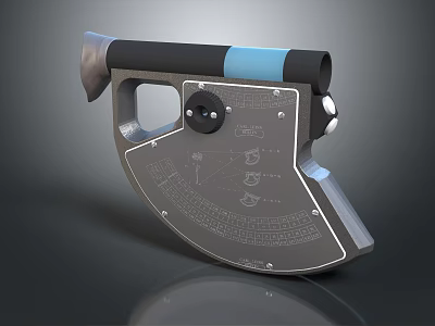 Precision Mechanical Measuring Tool With Metal Body Blue Accent And Calibration Scale 3d model