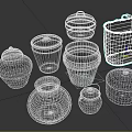 Utensils Jar Pot Cookware 3d model
