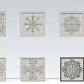 European-style carved components 3d model