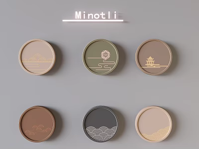 Elegant Round Decorative Handles For Home Decor With Colorful Ornamental Patterns By Minotli 3d model