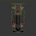 3D Mechanical Structure Model With Black Red Components And Intricate Spring Parts 3d model