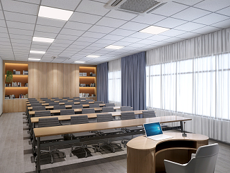 Modern Classroom Training Classroom Training Room Multimedia Room 3d model