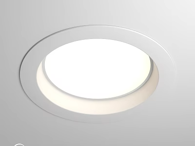 Sleek Recessed Downlight Spotlight With Round Shape And Soft White Illumination 3d model
