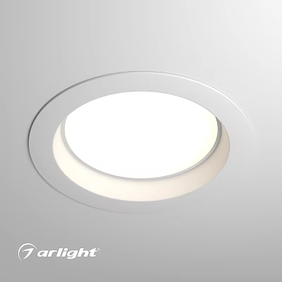 Sleek Recessed Downlight Spotlight With Round Shape And Soft White Illumination 3d model