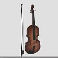 Professional Wooden Acoustic Violin With Bow For Musical Performance And Practice