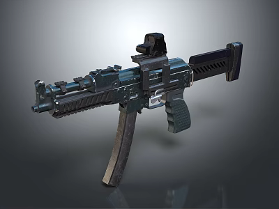 Modern Tactical Assault Rifle With Scope Vertical Grip And Detachable Magazine 3d model