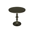 Classic Metal Coffee Table With Circular Top And Decorative Column Base 3d model