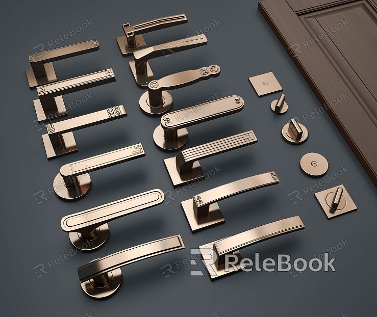 New Chinese style door handle hardware door handle combination model