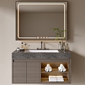 Modern Bathroom Cabinet Bathroom Counter Basin Bathroom Ornaments Mirror Cabinet Sink 3d model