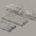 Three Different Sizes Of Natural Stone Slabs With Rough Texture