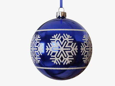 Christmas ball blue ball colored ball 3d model