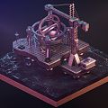 Science Fiction Wormhole Machine Science Fiction Technology Future Wormhole Machine Machinery Machinery Equipment Industry 3d model