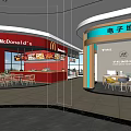 Modern McDonald's Restaurant Interior With Electronic Repair Area And Seating