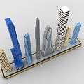 LEGO toy blocks city skyline complex manhattan 3d model