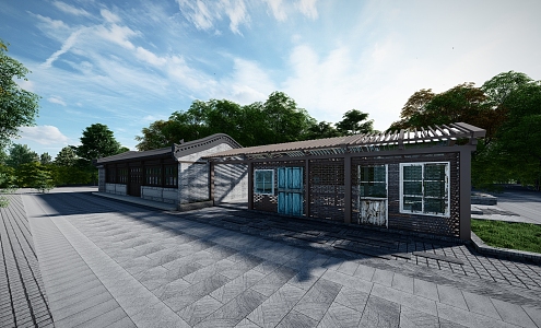 Chinese Style Folk House Rural Folk House 3d model