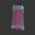 Elegant Pink Pleated Skirt With Decorative Bow And Lace Trim Details