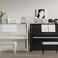 Modern Piano 3d model