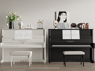 Modern Piano 3d model