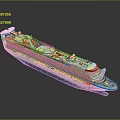 Luxury Yacht Featuring Multi Deck Structure And Stylish Design 3d model