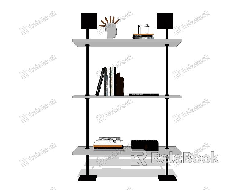 Light Luxury Wall Storage Rack Decorative Rack Ornaments model