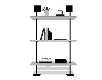 Light Luxury Wall Storage Rack Decorative Rack Ornaments 3d model