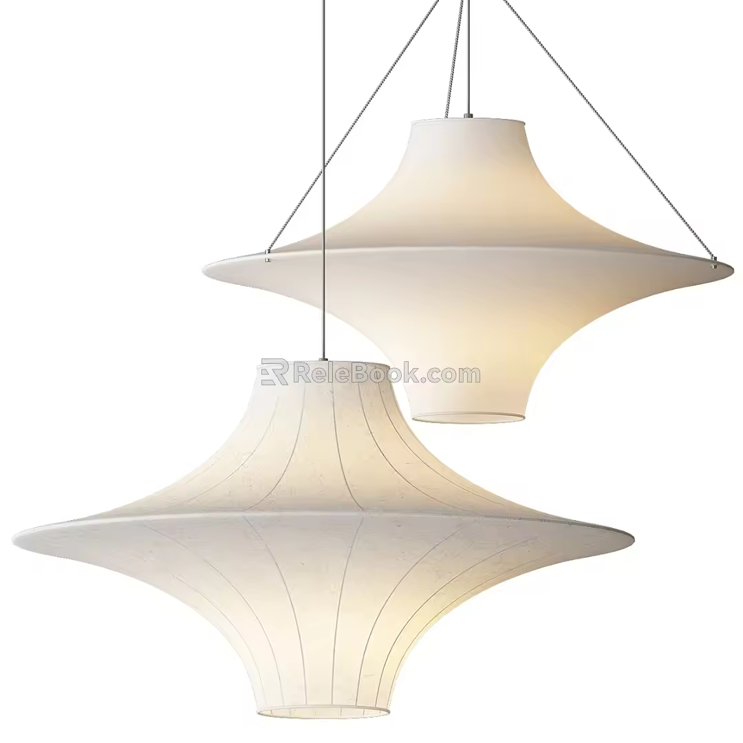 Modern chandelier Rocky 3d model