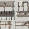 Various Slatted Pergola Designs In Wood And Metal For Outdoor Garden Use