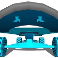 Blue And Black Patterned Skateboard With Unique Design And Durable Wheels For Sports Enthusiasts