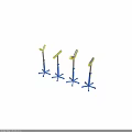 Portable Adjustable Stand Equipment With Blue Tripod Base And Yellow Head