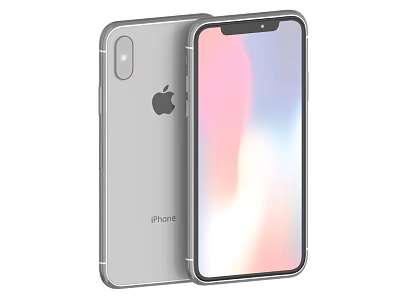 Apple iPhone Digital Device With Front Gradient Screen And Back Logo Design 3d model