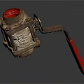 Industrial Metal Valve With Red Handle And Connection Port For Pipeline Control Equipment