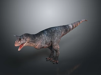 Detailed 3D Render of Ferocious Dinosaur Creature With Open Mouth and Scaly Skin 3d model