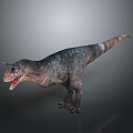 Detailed 3D Render of Ferocious Dinosaur Creature With Open Mouth and Scaly Skin
