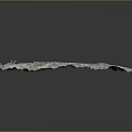 Long Textured Gray Natural Object With Rough Surface And White Stripe