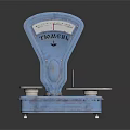 Vintage Blue TISAGHE Scale With Metal Trays And Retro Design