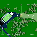 Outdoor Park Area Design Featuring Entrance Square Basketball Court Activity Lawn And Rest Seats