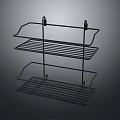 Wall Mounted Metal Three Tier Storage Shelf for Kitchen Bathroom Organizing Furniture