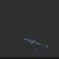 Tactical Sniper Rifle With Mounted Scope And Two Detachable Magazines
