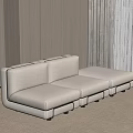 Modern double sofa 3d model