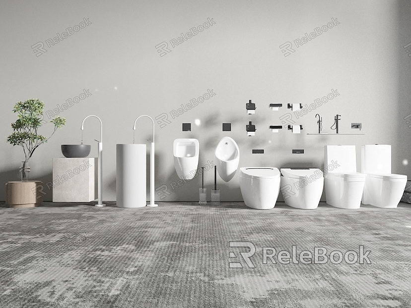 Toilet towel toiletries washbasin model