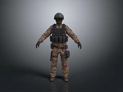 Military Uniform, Camouflage Uniform, Special Force Clothing, Special Force Clothing, Soldier Clothing, Soldier Equipment, Soldier Clothing 3d model