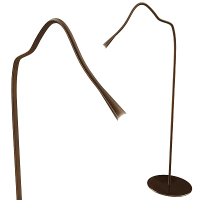 Sleek Brown Floor Lamp With Minimalist Design For Living Room 3d model