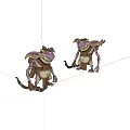 Game And Movie Characters Two Purple Brown Mythical Creatures With Crowns