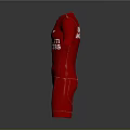Red Gravelist No Stress Jumpsuit With White Printed Design For Active Use