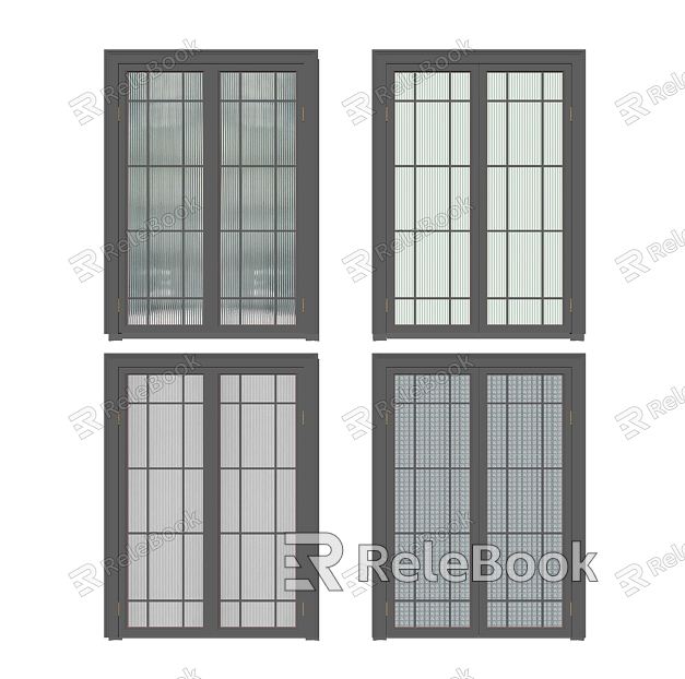 Modern double door glass double door model