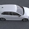 White Hyundai Hatchback Car Exterior 3d model