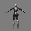 Game Movie Character In Silver And Brown Detailed Warrior Armor With Helmet Design