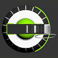 Green And Silver Grenade Weapon With Metal Components And Pull Pin Design