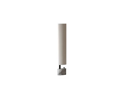 Modern Minimalist Floor Lamp With White Cylindrical Shade And Gray Base Design 3d model