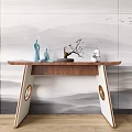 New Chinese-style End View Table Entrance Cabinet 3d model